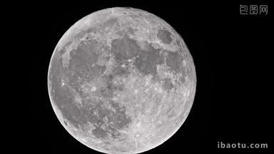 超级月亮超大满月球长焦特写